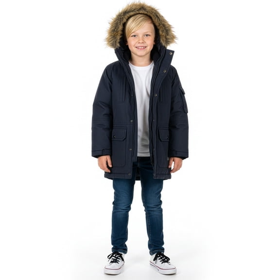 Oshkosh B'gosh Boys' Heavy Duty Parka Jacket Color: gray Size: 5 - 6