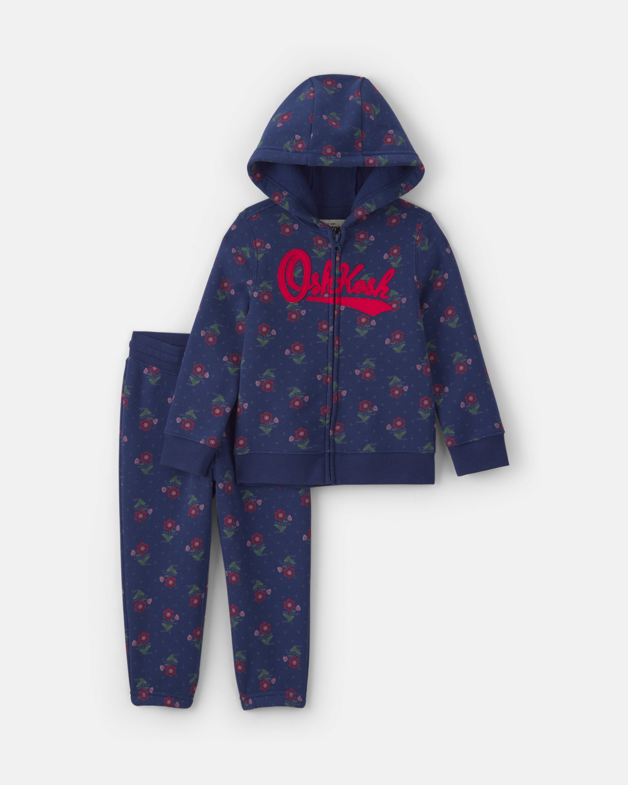 Oshkosh B'gosh Toddler Girl Hoodie and Pant Outfit Set, 2-Piece, Sizes 2T - 5T