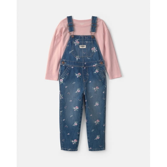 Oshkosh B'gosh Toddler Girl Overall and Top Outfit Set, 2-Piece, Sizes 2T - 5T