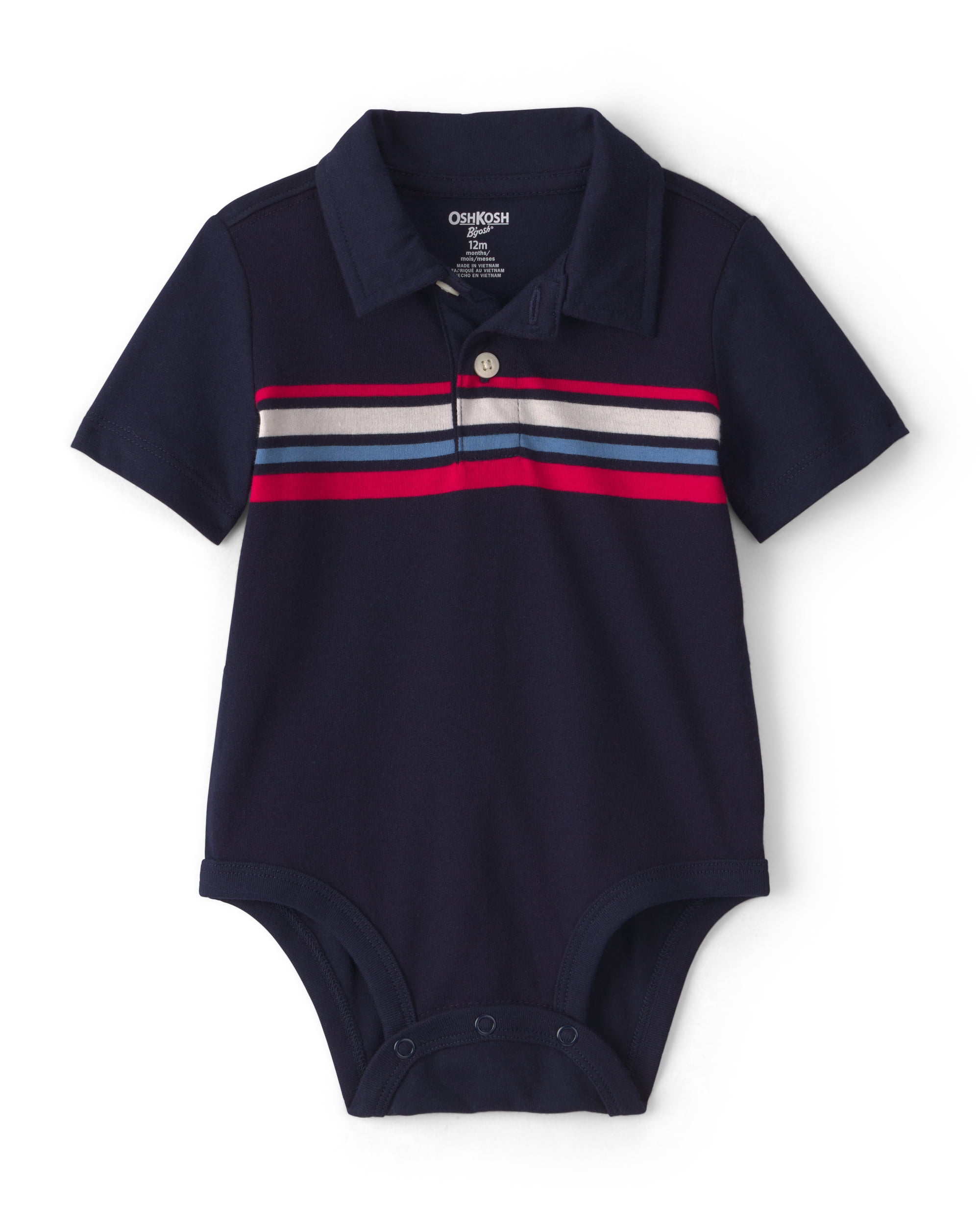 OshKosh B'gosh Baby Polo Bodysuit, One-Piece, Sizes 3 Months-24 Months