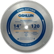 Oshlun SBF-140120 14in 120-Tooth Steel Cutting Circular Saw Blade