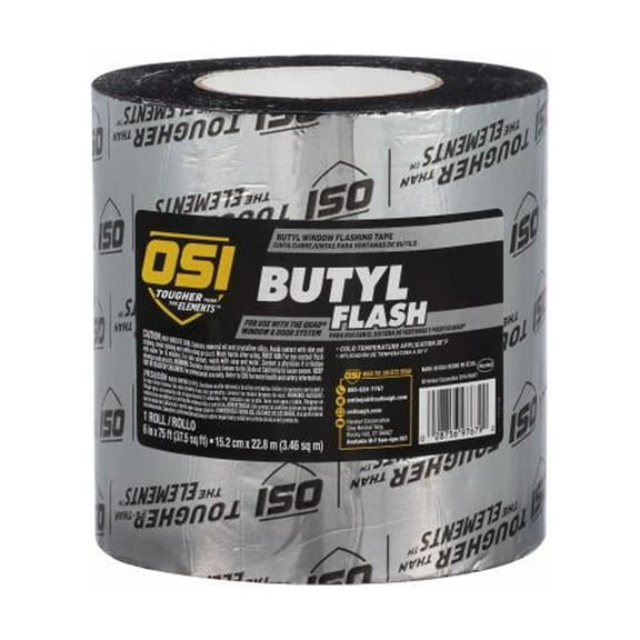 Osi 2579106 Butyl Window Flashing Tape, Black