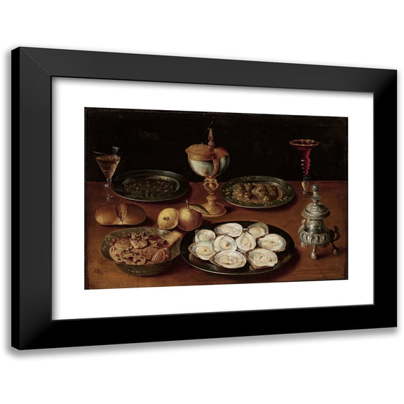 Osias Beert the Elder 14x11 Black Modern Framed Museum Art Print Titled - Tableware
