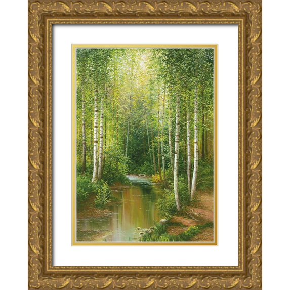 Osipova, Svetlana 18x24 Gold Ornate Wood Framed with Double Matting Museum Art Print Titled - NEAR SAMARA