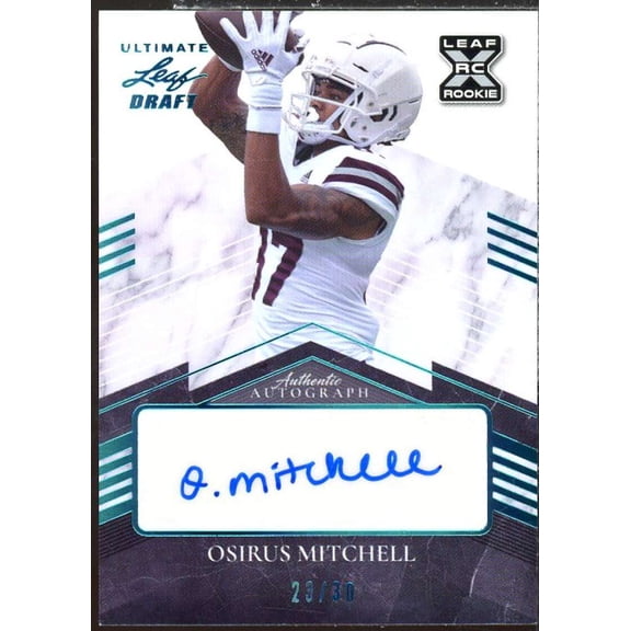 Osirus Mitchell Rookie Card 2021 Leaf Ultimate Draft Platinum Spectrum #OM1