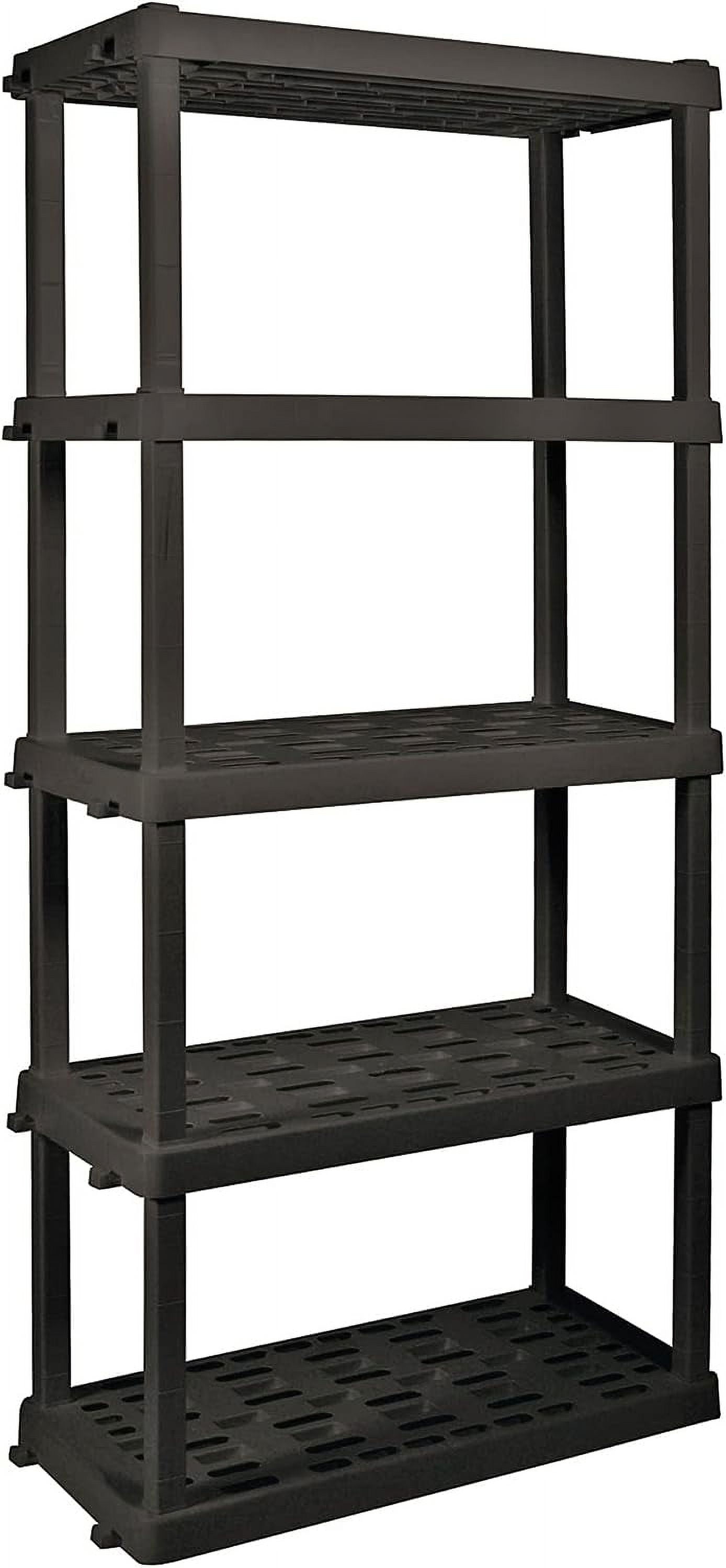 Oskar 5 Tier Plastic Shelf, Garage Shelving Unit, Rack And Storage