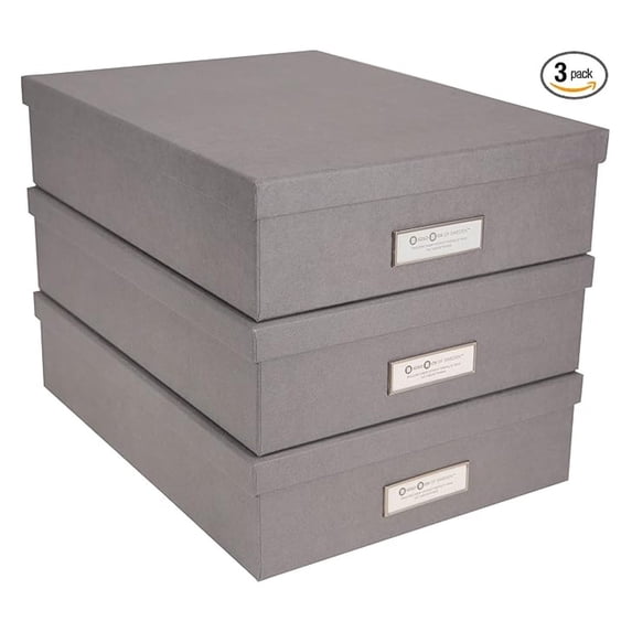 Oskar Fiberboard Label Frame Document Letter Box | File Organizer for ...