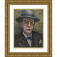 thumbnail image 1 of Oskar Moll 11x14 Gold Ornate Wood Frame and Double Matted Museum Art Print Titled - Anton Kuh (1932), 1 of 4