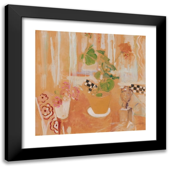 Oskar Moll 21x20 Black Modern Framed Museum Art Print Titled - Still Life with Bronze Head (1945)