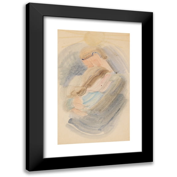 Oskar Schlemmer 10x14 Black Modern Framed Museum Art Print Titled - Hug II (1942)