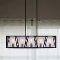 thumbnail image 1 of Oslo 5L Black Urban Loft Linear Chandelier Island Pendant Light Fixture, 1 of 6
