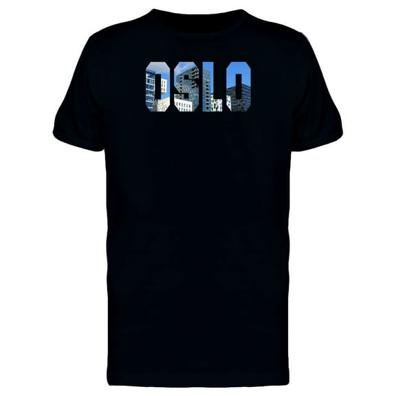 Oslo City Name With Photo T-Shirt Men -Image by Shutterstock, Male XX-Large