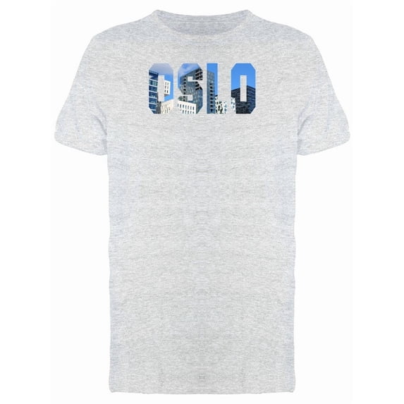 Oslo City Name With Photo Tee Men's -Image by Shutterstock