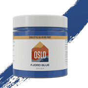 Oslo Home Chalk Style All In One Paint, Fjord Blue, Pint (16oz), Matte, no Sanding or Priming, for Furniture, Home Decor