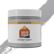 Oslo Home Chalk Style All In One Paint, Grey (Stormy Night), Pint (16oz), Matte, no Sanding or Priming, for Furniture, Home Decor