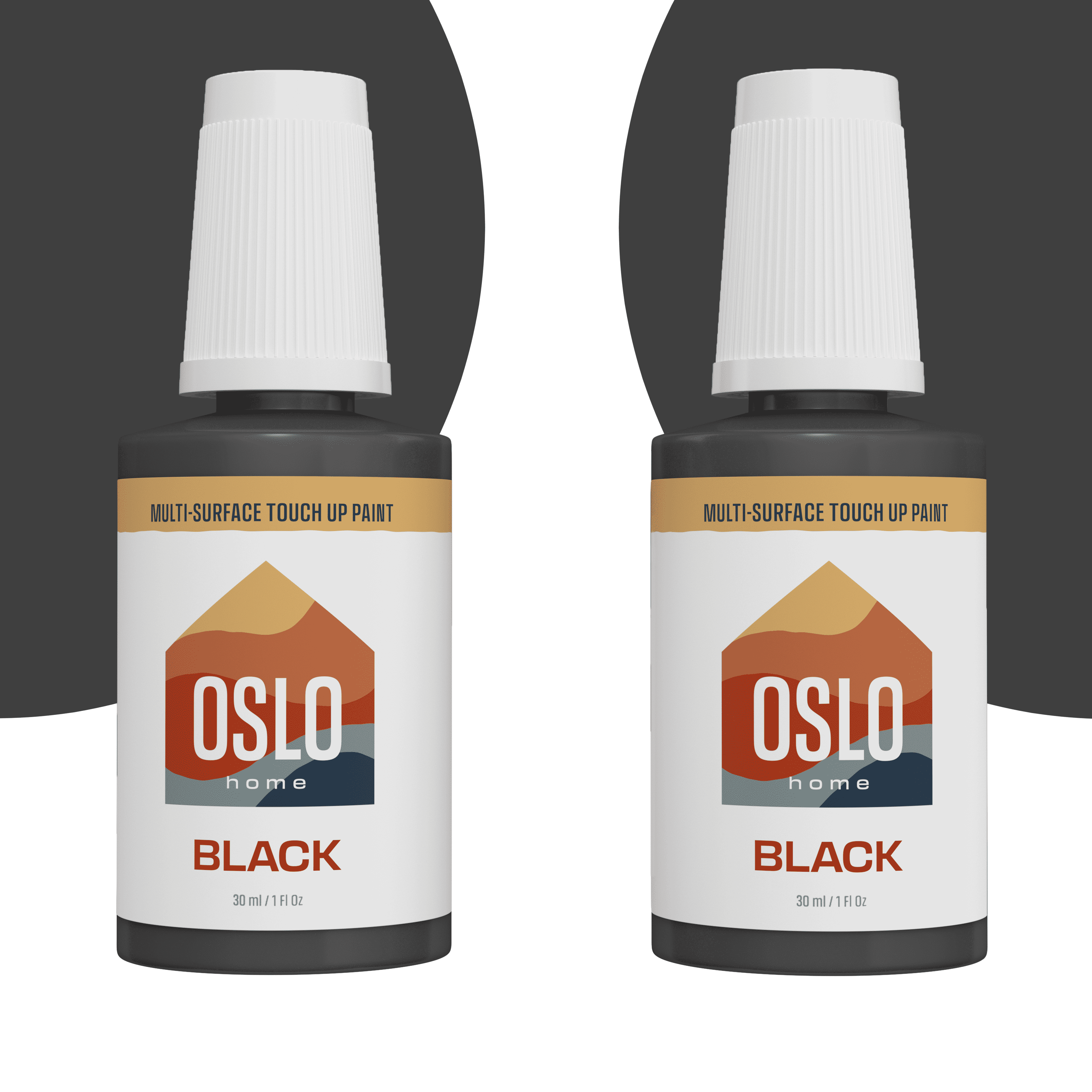 Oslo Home Touch Up Paint, 1oz True White MATTE Finish, W/brush In Bottle, Quick Drying, Self-priming, For Rental And Home Repairs, Walls, Trim