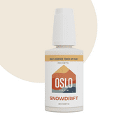 Oslo Home Touch Up Paint, Snowdrift, 20ml, Matte Finish, w/brush in bottle, Quick drying, for Rental and Home repairs, Walls, Trim, Kitchen Cabinets, Furniture