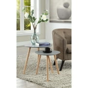 Convenience Concepts Oslo Nesting End Tables in Gray Wood Finish