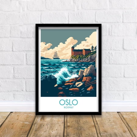 Oslo Norway Travel Poster, Nordic City Wall Art, Poster Only