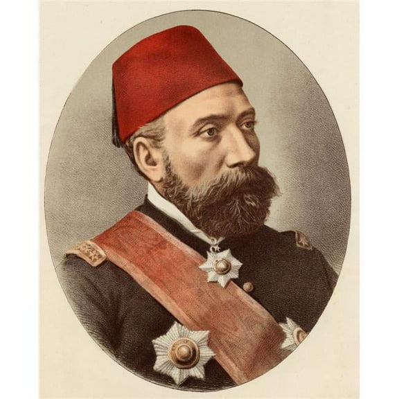 Osman Nuri Pasha Or Pasa 1832-1900 Also Known As Ghazi Osman Pasha. Ottoman Poster Print - 13 x 17