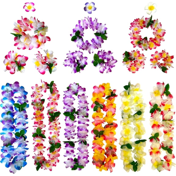 Osmanthus Counts Hawaiian Leis, Flower Hair Clip, Headbands and Wristbands, Perfect Luau Party Supplies for Summer Beach Vacations, Essential Party Decorations for Birthday, Graduation, and Wedding