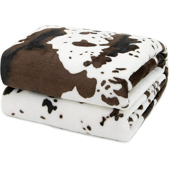 Osmanthus Cute Cow Print Blanket for Kids Cozy Soft Lightweight Cow Throw Blanket Warm Fleece Fuzzy Plush All Season Sofa Bed Travel Couch Cow Blankets Gifts for Baby Toddler Pet 40"x50"