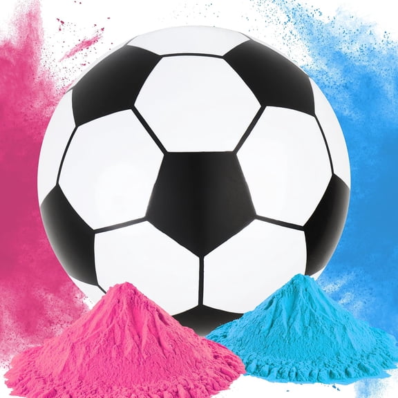 Osmanthus Gender Reveal Soccer Ball - Soccer Ball Gender Reveal with Powder for Boy or Girl Baby Gender Reveal Ideas2 Packs Blue and Pink Powder