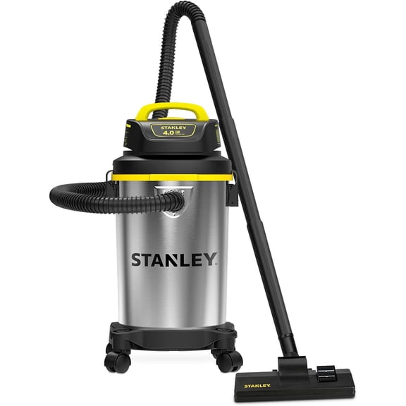 Osmanthus Wet Dry Vacuum 4 Gallon, 4 Peak HP Shop Vacuum Portable Stainless Steel Multifunction for Job Site, Garage, Basement, Workshop