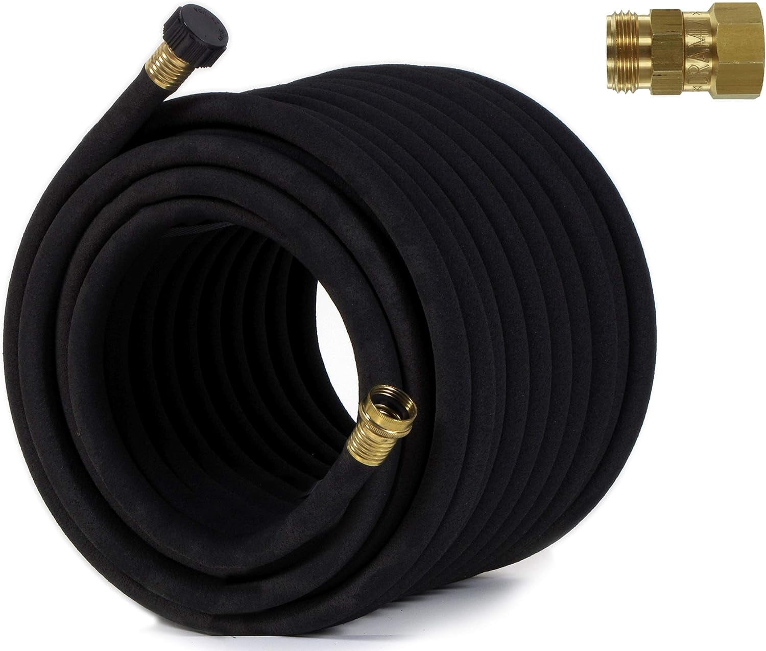 Osmile 100 Foot Professional Soaker Hose with Dramm Brass Garden Hose Swivel (Bundle, 2 Items)