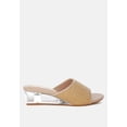 thumbnail image 1 of Osminda Raffia Clear Heel Wedge Sandals, 1 of 10