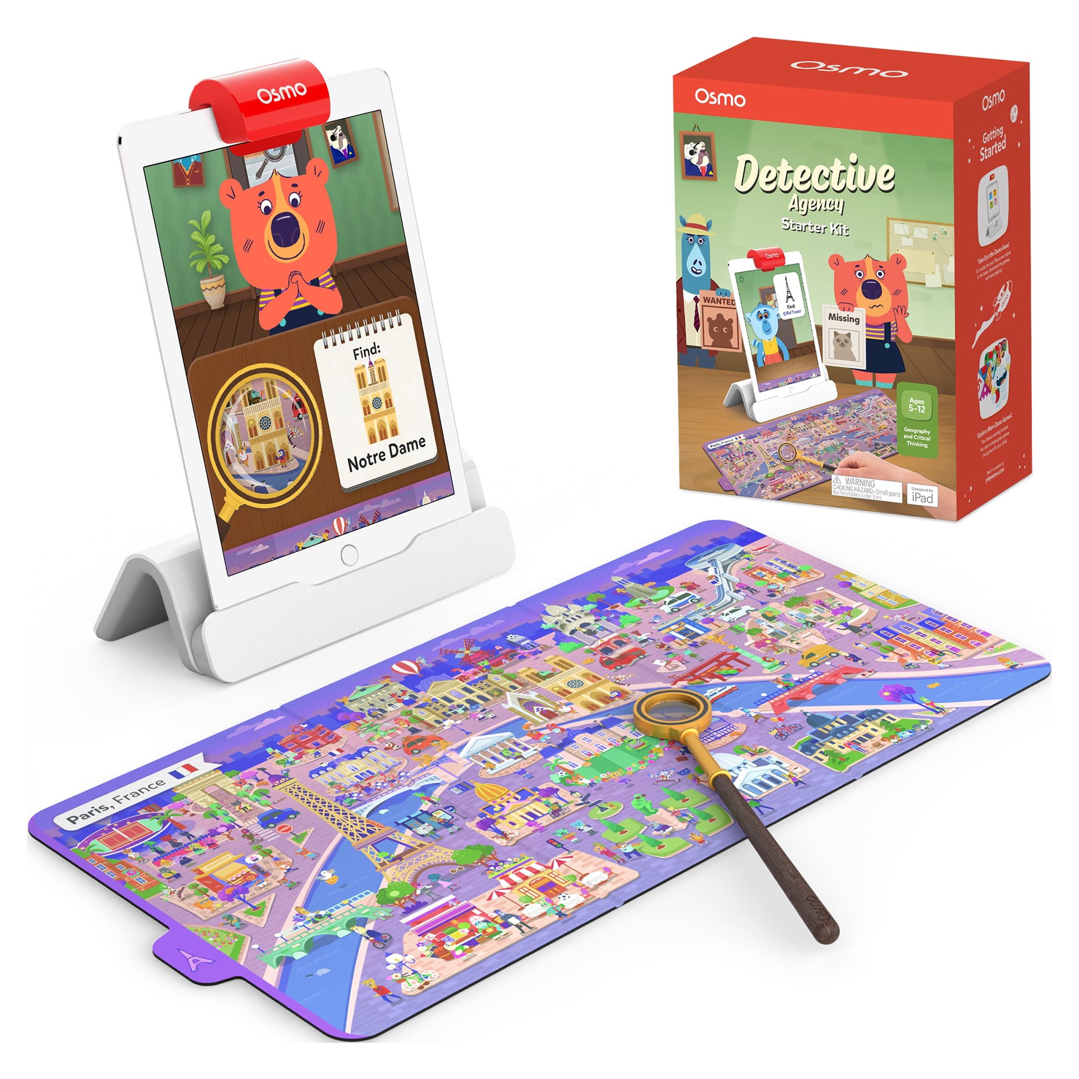 Osmo - Detective Agency Starter Kit for iPad, Pretend Play, Detective Board Game, Mystery Games, Learning Toys for 5 to 11 Year Olds, Mystery Toys, Detective Toy, Puzzles for Kids, Memory Games, STEM - image 1 of 8