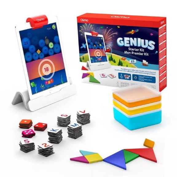 Osmo Genius Kit, Ages 6-10, 5 STEM Learning Games, Spelling & Math, iPad