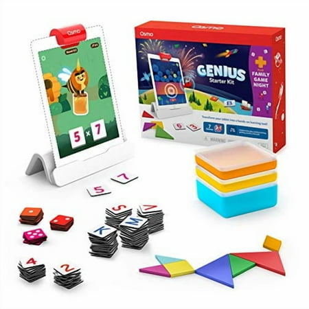 Osmo Genius Starter Kit - 7 Educational iPad Games for Spelling & Math, Ages 6-10