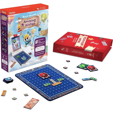 Osmo Math Wizard and the Amazing Airships iPad & Fire Tablet-Ages 6-8/Grades 1-2-Mental Math Addition & Subtraction-Curriculum-Inspired-STEM Toy-Kids-Boys & Girls(Osmo Base Required)