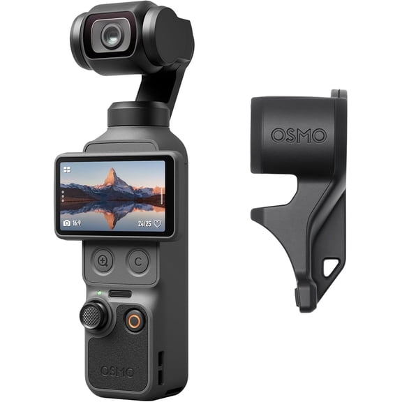 Osmo Pocket 4 Standard Combo 1" CMOS 4K/240fps 3-Axis Gimbal Camera 107GB Bundle with Sandisk microSDXC 128GB Card + 2X Deco Essentials 3.5mm Computer Clip-On Mini Lapel Microphone