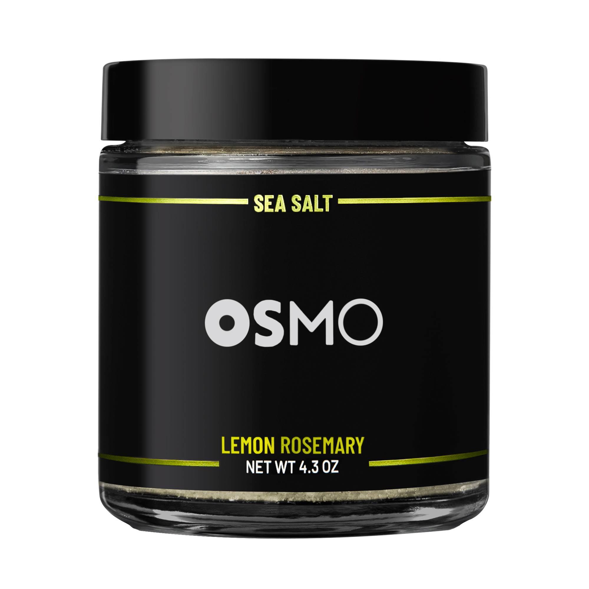 Osmo Salt's Lemon Rosemary Sea Salt - Premium Gourmet Cooking and Seasoning Salt, 4.3 oz jar