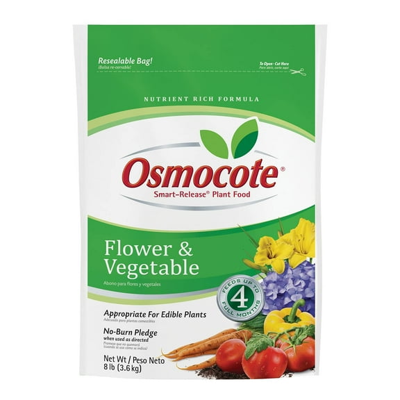 Osmocote Flower & Vegetable Plant Food Granules - Slow-Release Synthetic Fertilizer - 1 lb.