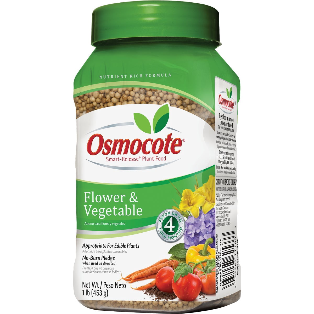 Osmocote Smart-Release Plant Food Flower & Vegetable Fertilizer - Granules - 1 lb Lot of 3 — Outdoor & Indoor Plant Use, Easy Application