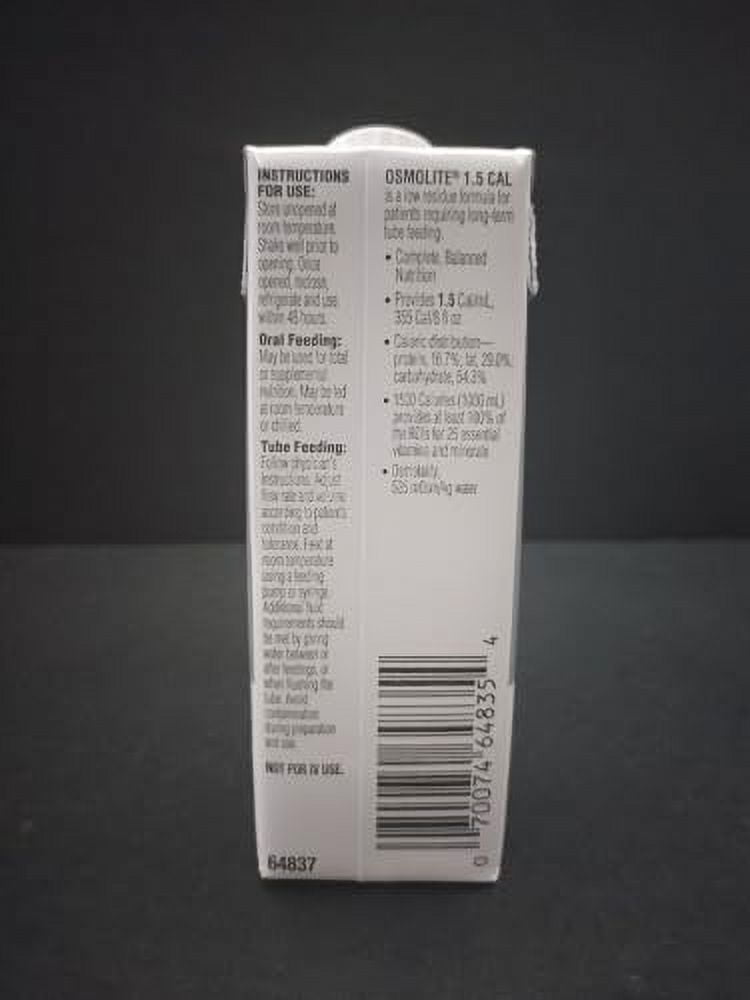Osmolite 1.5 Cal High-Protein, High-Calorie Nutrition Drink Case of 24, Unflavored, 8 Oz, 24 Count