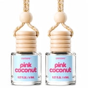 Osmore Car Air Freshener Hanging, Pink Coconut Long Lasting Essential Oils 2-Pack