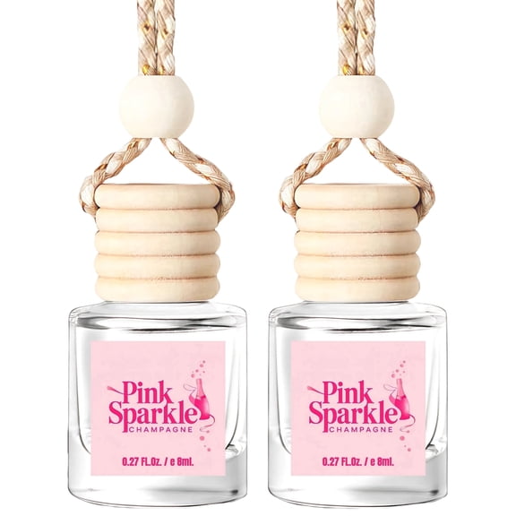 Osmore Car Air Freshener, Pink Sparkle Champagne, Long Lasting Perfume Notes 2-Pack