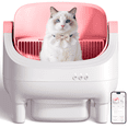 thumbnail image 1 of Osoeri Self Cleaning Cat Litter Box, Automatic Litter Box Self Cleaning ,Open Top Large Litter Box for Multiple Cats,with Safety Protection, APP Control,Odor Removal,Mat and Waste Bags Included, Pink, 1 of 8