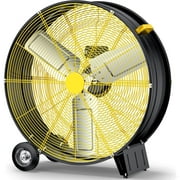 Osoeri 30 inch Industrial Drum Fan, 3 Speed ​Heavy Duty Metal Cooling Floor Fan , 360° Tilt for Shop Outdoor, Patio, Warehouse, Commercial, Basement High Speed ​Fan