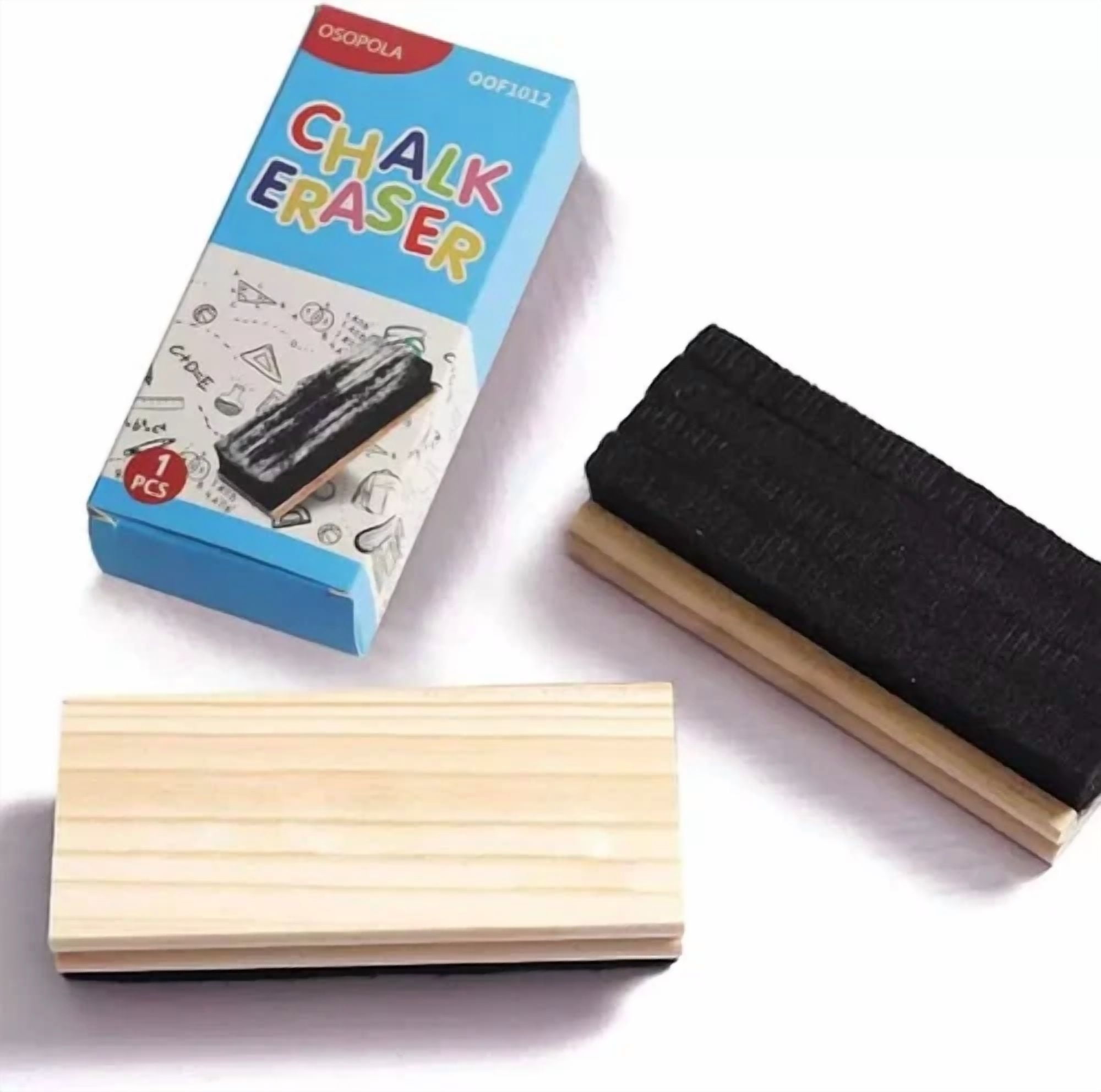 Osopola Chalkboard Eraser - Campus Style Pine Wood Blackboard Cleaner Engravable