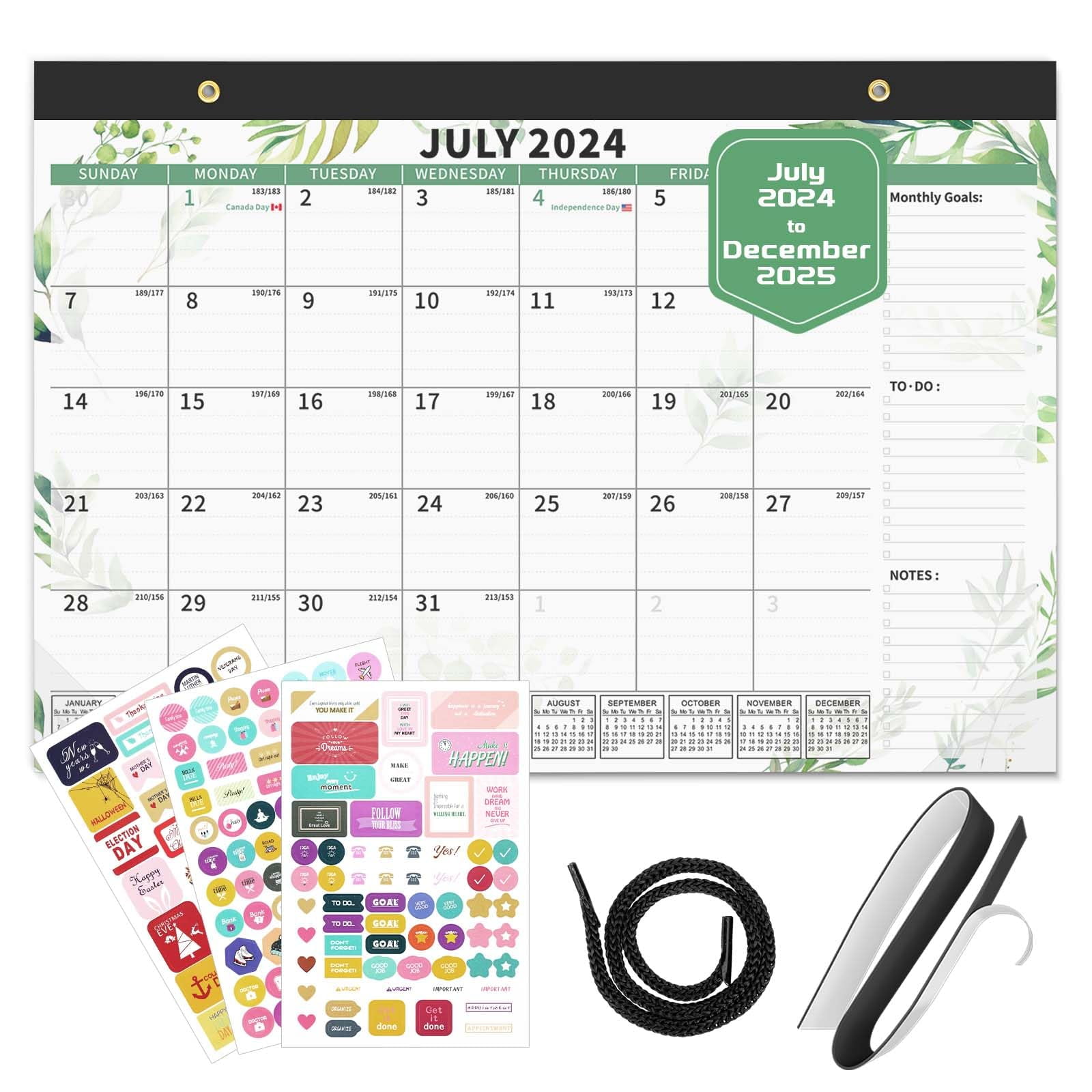 Ospelelf Calendar 20242025 for Refrigerator, Desk Wall