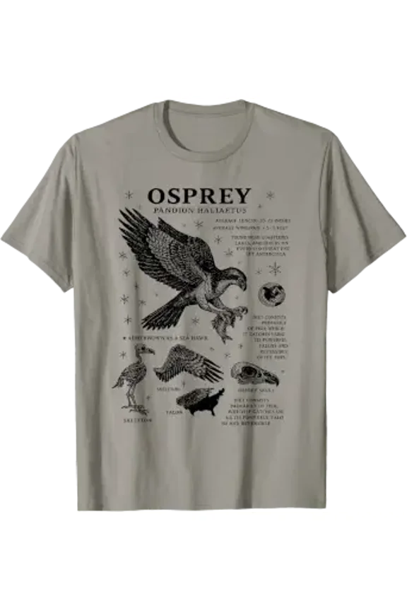 Osprey Bird Vintage Scientific Illustration Tee T-Shirt