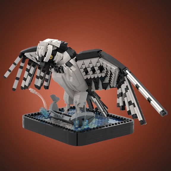 Osprey Building Blocks Set | Realistic Bird of Prey Model with Articulated Wings & Water Base | DIY Assembly Brick Toy (Compatible with Major) | Gift for Bird & Nature Enthusiasts