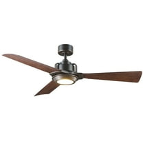Osprey Indoor and Outdoor 3-Blade Smart Ceiling Fan 56in Oil Rubbed Bronze/Dark Walnut with 3000K LED Light Kit and Remote Control