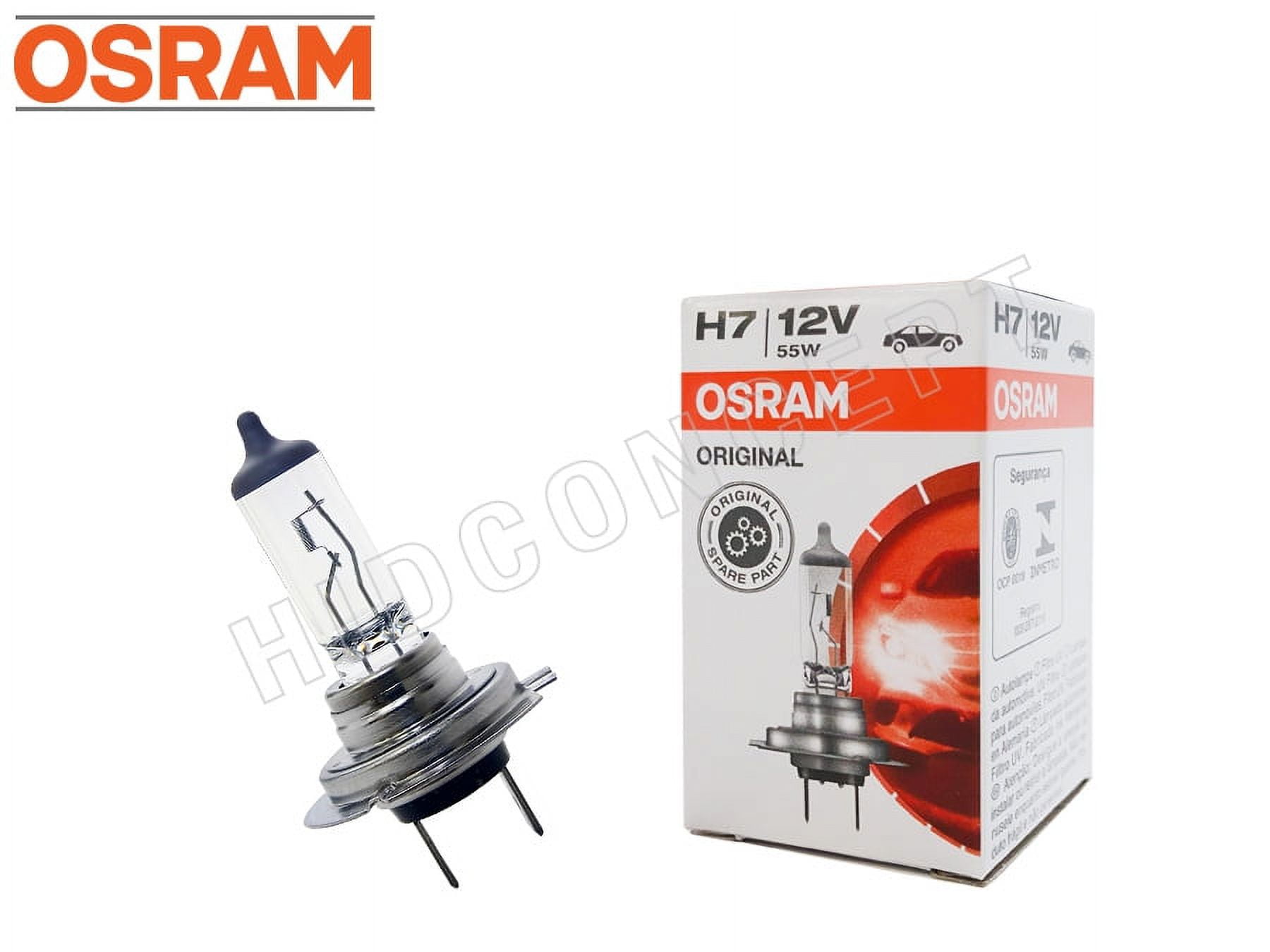 Osram H7 Halogen Headlight Bulbs 64210L 12V 55W Made In Germany 2 Piece Set