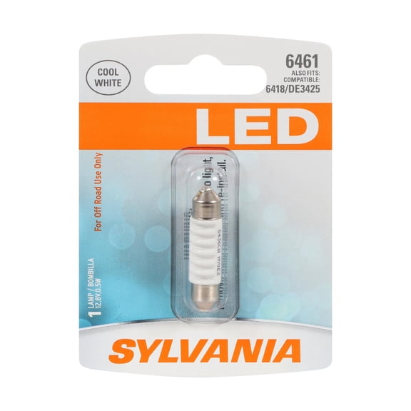 SYLVANIA - 6461 36mm Festoon LED White Mini Bulb - Bright LED Bulb, Ideal for Interior Lighting - Map, Dome, Cargo and License Plate (Contains 1 Bulb)
